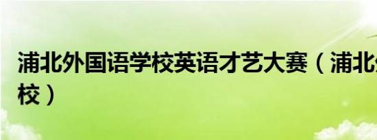 浦北外国语学校英语才艺大赛（浦北外国语学校）