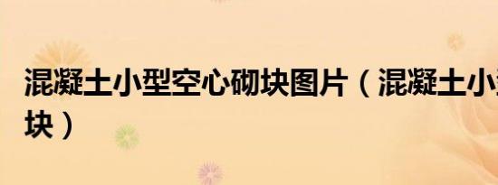 混凝土小型空心砌块图片（混凝土小型空心砌块）