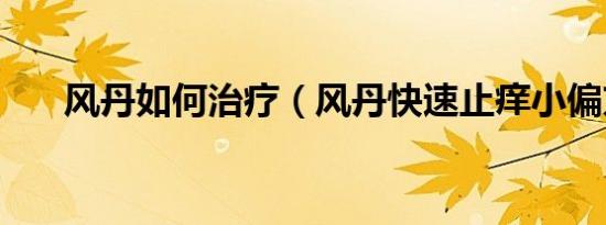 风丹如何治疗（风丹快速止痒小偏方）