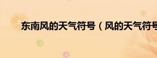 东南风的天气符号（风的天气符号）