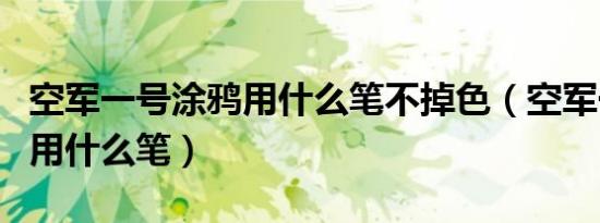 空军一号涂鸦用什么笔不掉色（空军一号涂鸦用什么笔）