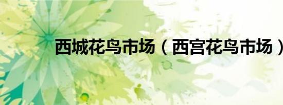 西城花鸟市场（西宫花鸟市场）