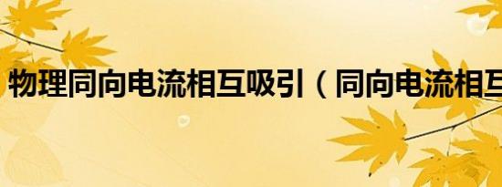 物理同向电流相互吸引（同向电流相互吸引）