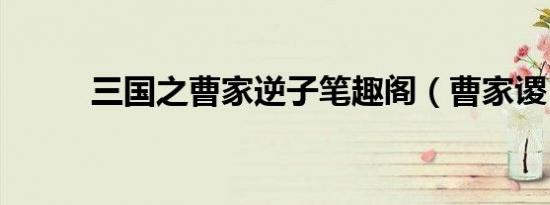 三国之曹家逆子笔趣阁（曹家谡）