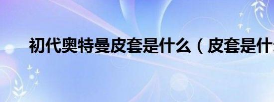 初代奥特曼皮套是什么（皮套是什么）