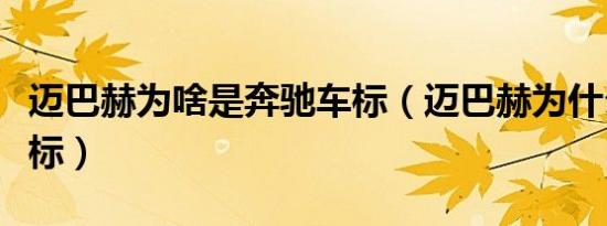 迈巴赫为啥是奔驰车标（迈巴赫为什么是奔驰标）
