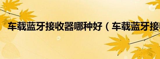 车载蓝牙接收器哪种好（车载蓝牙接收器）
