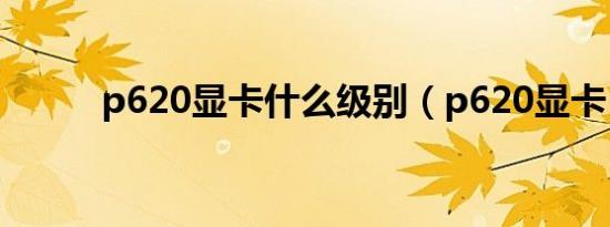 p620显卡什么级别（p620显卡）