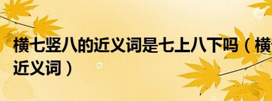 横七竖八的近义词是七上八下吗（横七竖八的近义词）