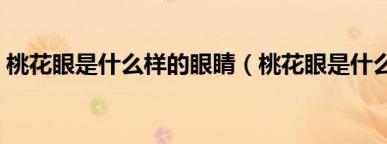 桃花眼是什么样的眼睛（桃花眼是什么样的）