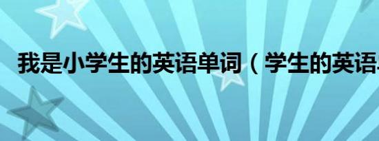 我是小学生的英语单词（学生的英语单词）