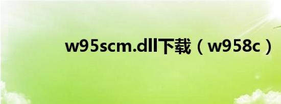 w95scm.dll下载（w958c）