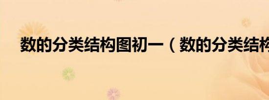 数的分类结构图初一（数的分类结构图）
