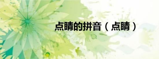 点睛的拼音（点睛）
