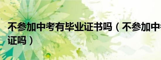 不参加中考有毕业证书吗（不参加中考有毕业证吗）