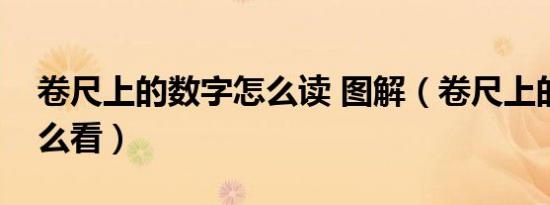 卷尺上的数字怎么读 图解（卷尺上的数字怎么看）