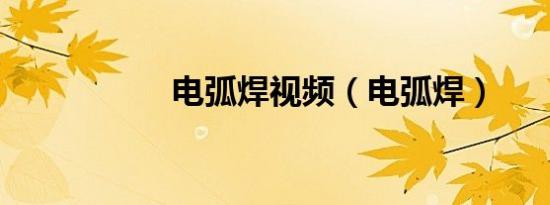 电弧焊视频（电弧焊）