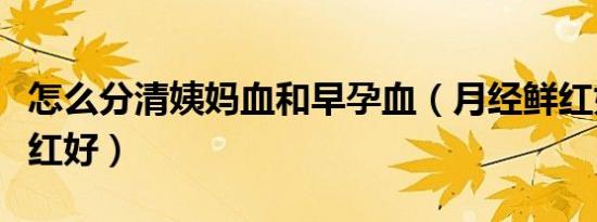怎么分清姨妈血和早孕血（月经鲜红好还是暗红好）