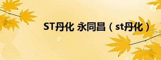 ST丹化 永同昌（st丹化）
