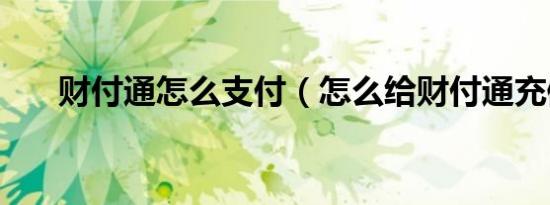 财付通怎么支付（怎么给财付通充值）
