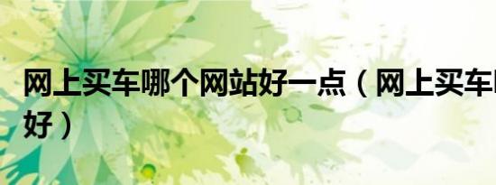 网上买车哪个网站好一点（网上买车哪个网站好）