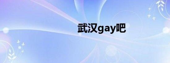 武汉gay吧