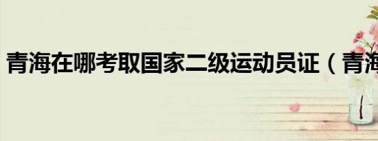 青海在哪考取国家二级运动员证（青海在哪）