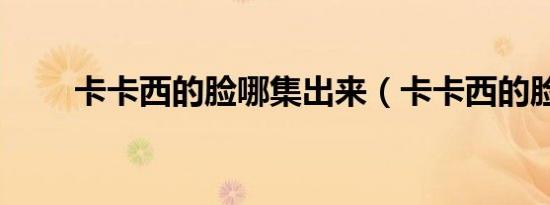 卡卡西的脸哪集出来（卡卡西的脸）