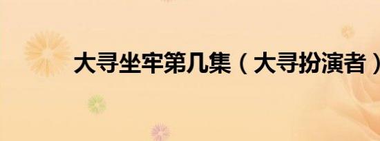大寻坐牢第几集（大寻扮演者）