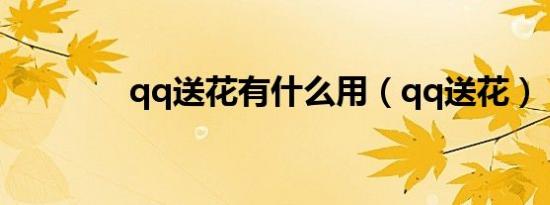 qq送花有什么用（qq送花）