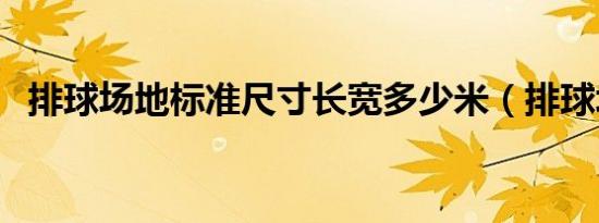 排球场地标准尺寸长宽多少米（排球场地）