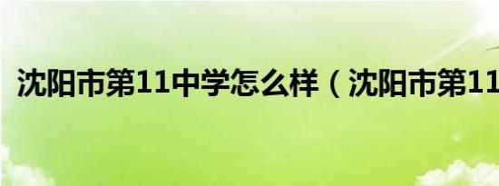 沈阳市第11中学怎么样（沈阳市第11中学）