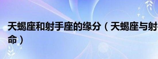 天蝎座和射手座的缘分（天蝎座与射手座是宿命）