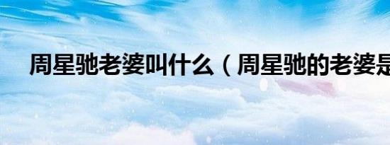 周星驰老婆叫什么（周星驰的老婆是谁）