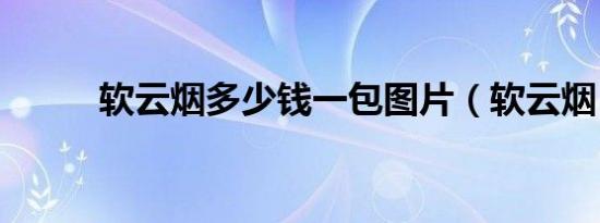 软云烟多少钱一包图片（软云烟）