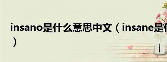 insano是什么意思中文（insane是什么意思）