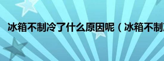 冰箱不制冷了什么原因呢（冰箱不制冷了）