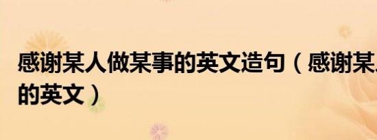 感谢某人做某事的英文造句（感谢某人做某事的英文）