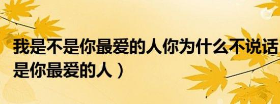 我是不是你最爱的人你为什么不说话（我是不是你最爱的人）