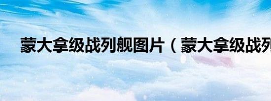 蒙大拿级战列舰图片（蒙大拿级战列舰）