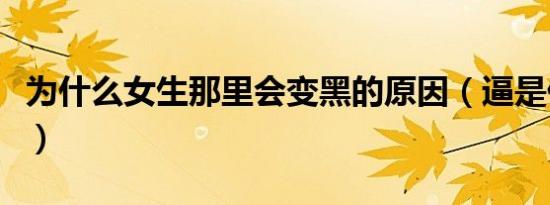 为什么女生那里会变黑的原因（逼是什么味道）