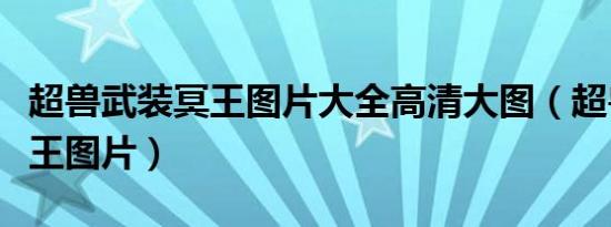 超兽武装冥王图片大全高清大图（超兽武装冥王图片）