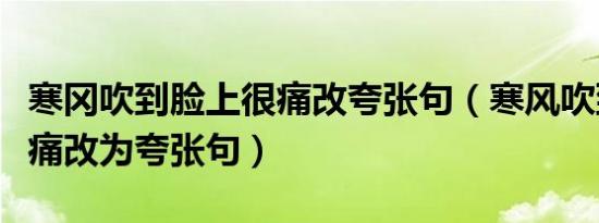 寒冈吹到脸上很痛改夸张句（寒风吹到脸上很痛改为夸张句）