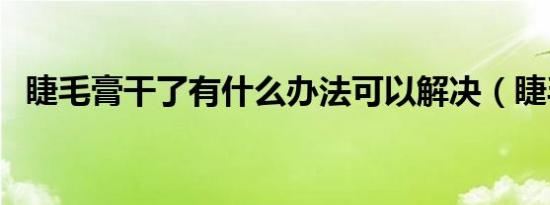 睫毛膏干了有什么办法可以解决（睫毛膏）