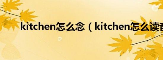 kitchen怎么念（kitchen怎么读音）