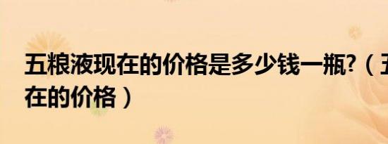 五粮液现在的价格是多少钱一瓶?（五粮液现在的价格）