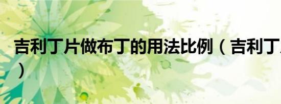 吉利丁片做布丁的用法比例（吉利丁片做布丁）
