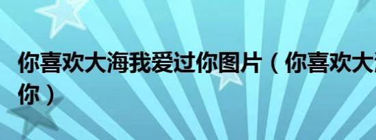 你喜欢大海我爱过你图片（你喜欢大海我爱过你）