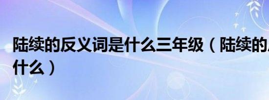 陆续的反义词是什么三年级（陆续的反义词是什么）