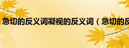 急切的反义词凝视的反义词（急切的反义词）